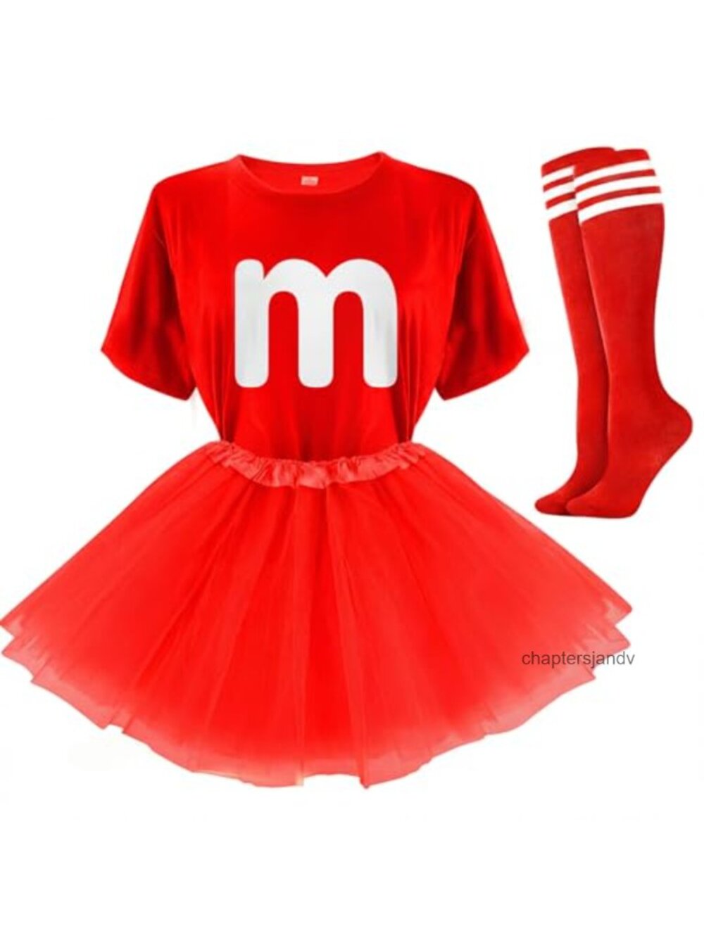Letter M Halloween Costume Tutu Skirt Set Cotton T-Shirt
